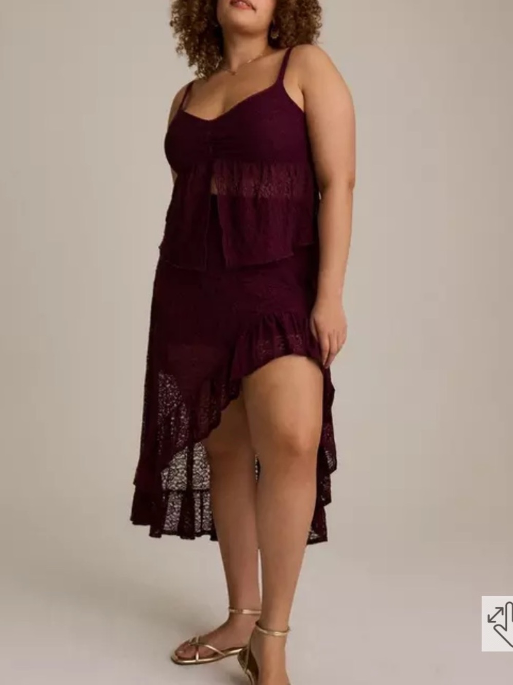 Torrid Festi Asymmetrical Lace Skirt 1X NWT - Picture 4 of 5